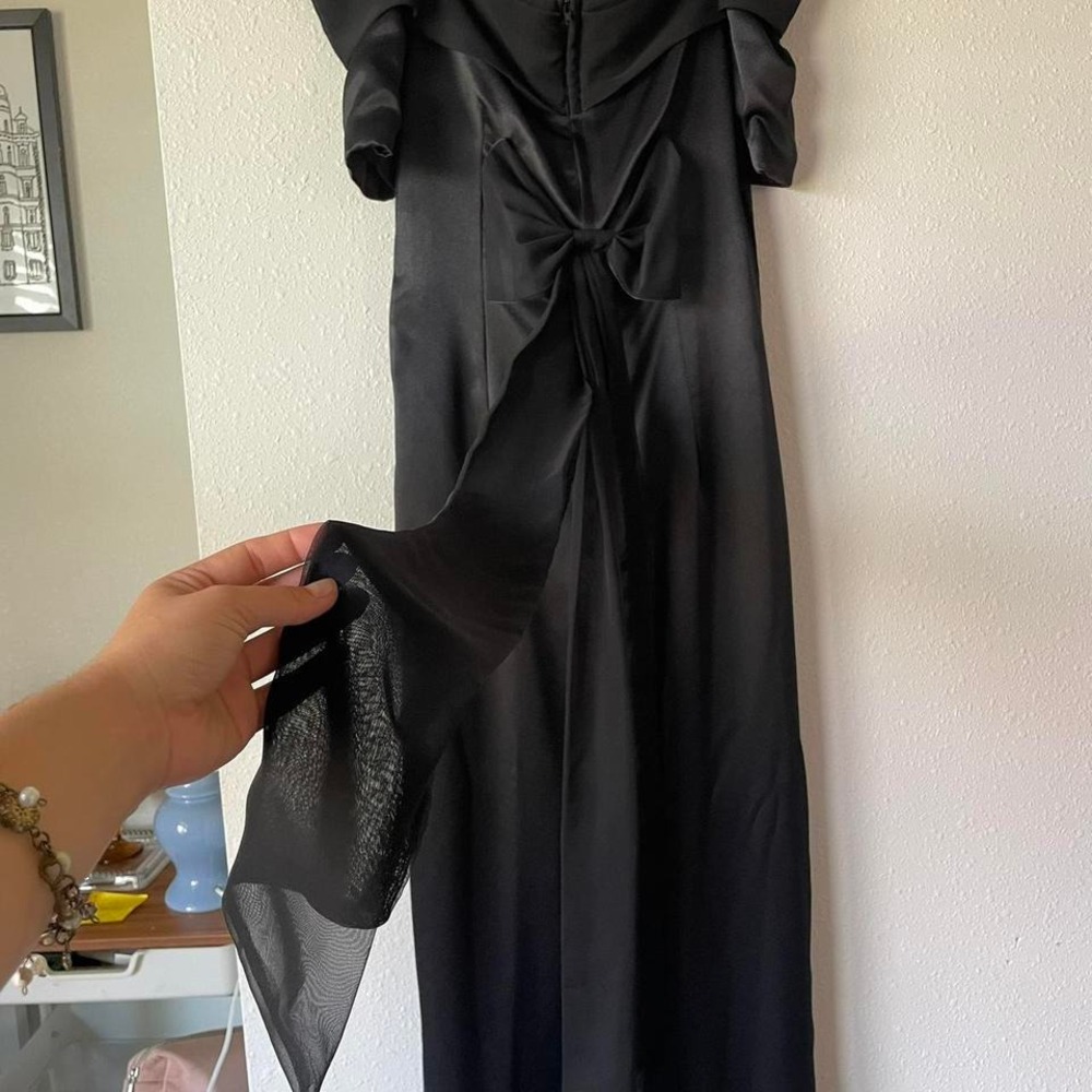 Vintage 80s / 90s Formal Prom Gala Off the Shoulder Coquette Gown - Picture 8 of 8